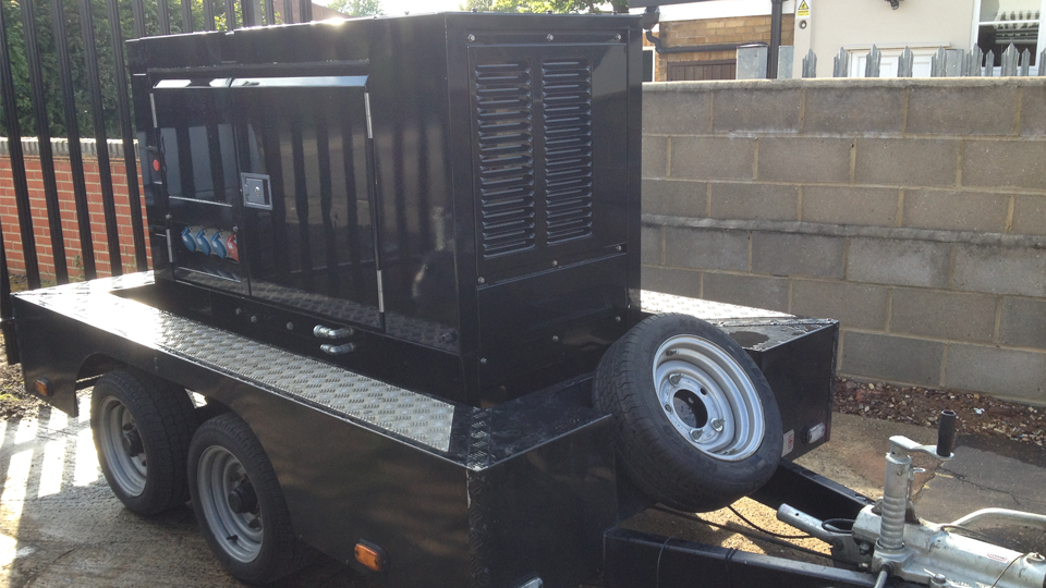 Derbyshire Stage Hire 20KVA Ultra Silent Road Towable Diesel Generator
