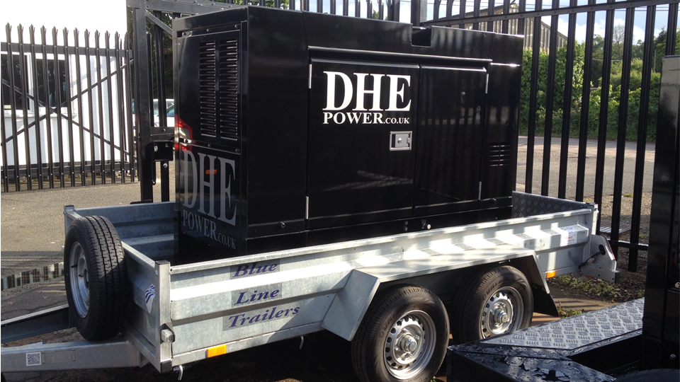 Derbyshire Stage Hire 60KVA Ultra Silent Road Towable Diesel Generator